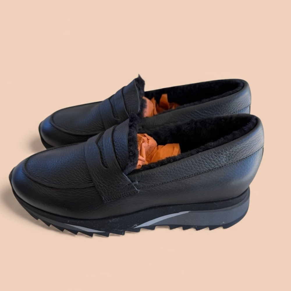 Santoni shearling lined Loafer/Sneaker - Picture 2 of 4